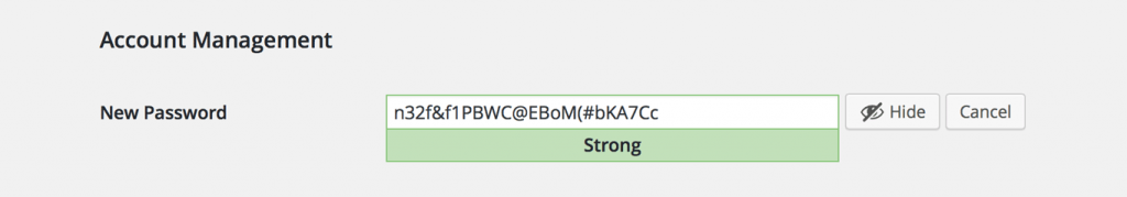 wordpress pasword
